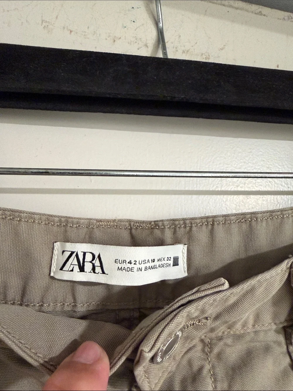 Zara Beige Utility Chinos